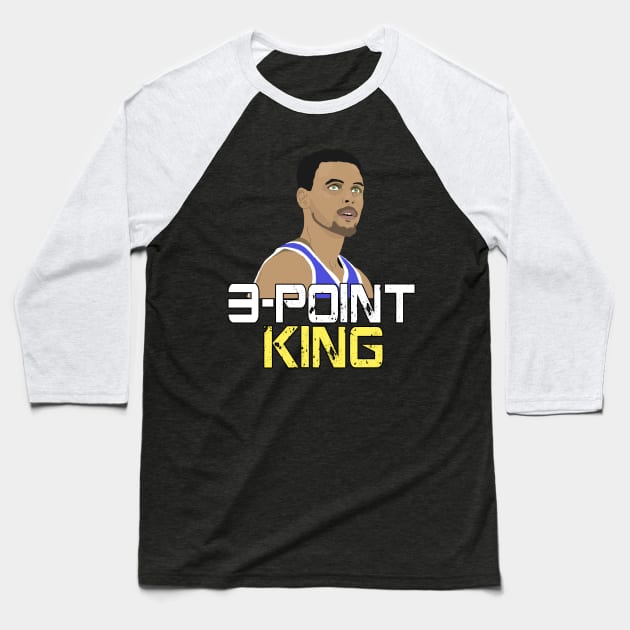 3-Point King Baseball T-Shirt by Danielle